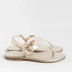 PAOLA FIORENZA Flip-Flops Sandals* - Triangle Flat Thong Sandals - Platinum