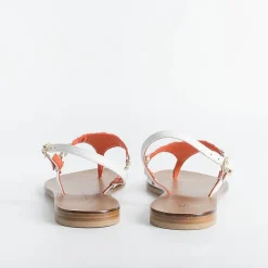 PAOLA FIORENZA Flip-Flops Sandals* - Triangle Flat Thong Sandals - Coral