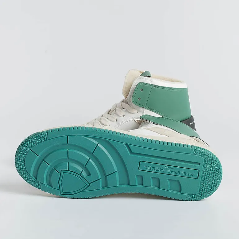 Philippe Model Paris Sneakers*Philippe Model - Lyhu Cx07 Sneakers - Lyon - Blanc Vert