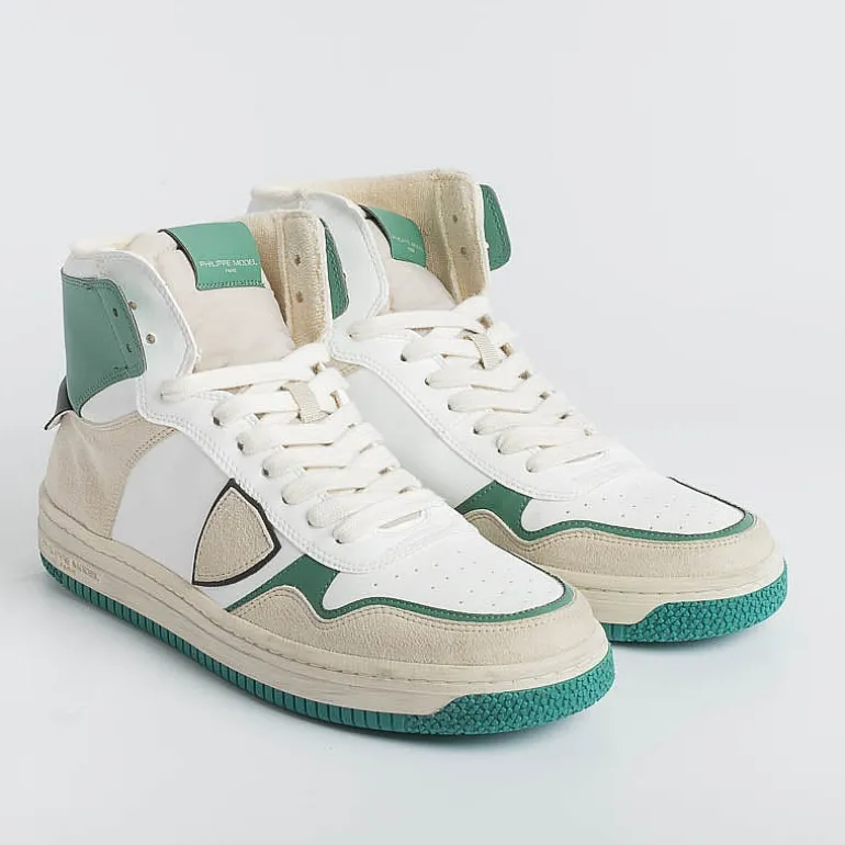 Philippe Model Paris Sneakers*Philippe Model - Lyhu Cx07 Sneakers - Lyon - Blanc Vert