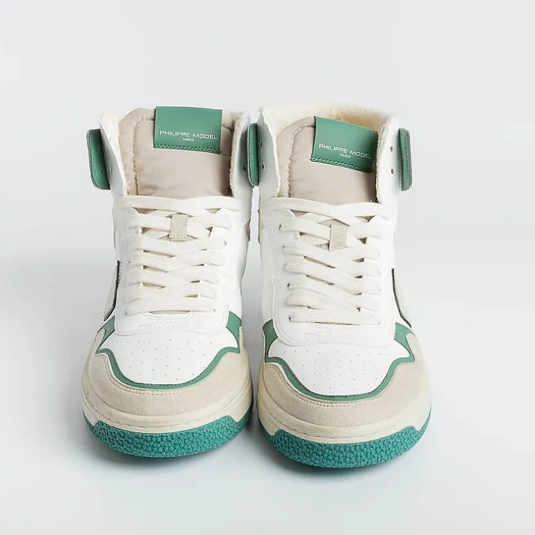 Philippe Model Paris Sneakers*Philippe Model - Lyhu Cx07 Sneakers - Lyon - Blanc Vert