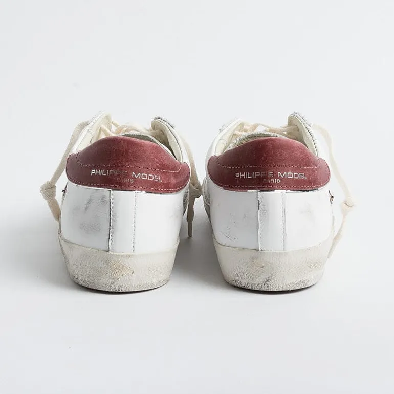 Philippe Model Paris Sneakers*Philippe Model - Sneakers Prlu Vp17- Parisx - White Bordeaux