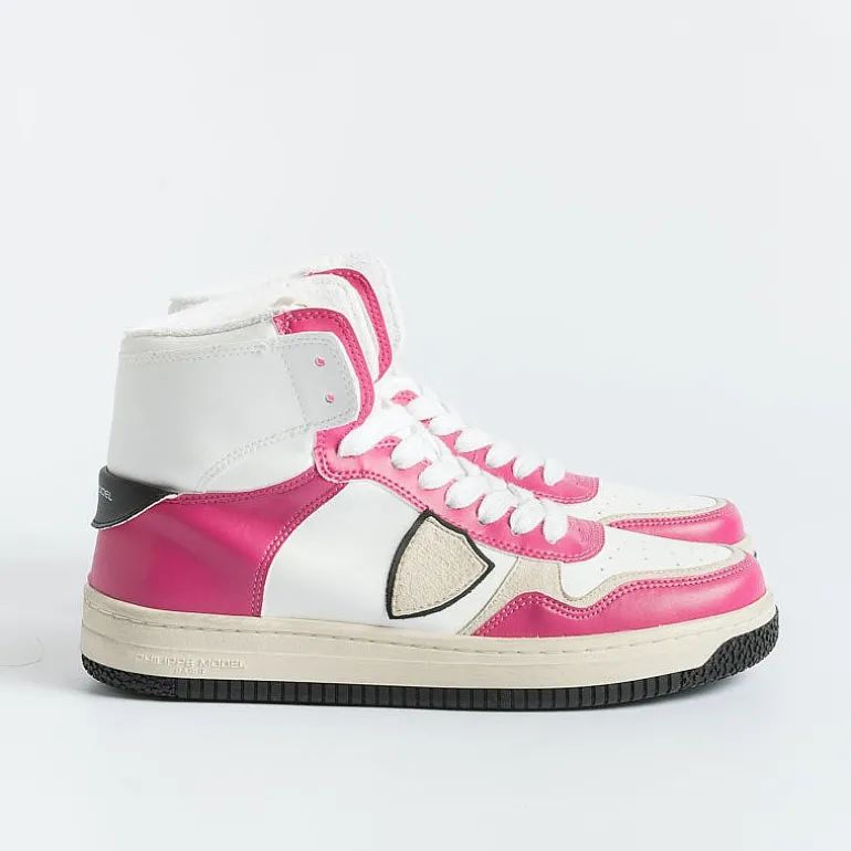 Philippe Model Paris Sneakers*Philippe Model - Sneakers Lyhd Cl03 - Lyon - Mix Blanc Fuchsia