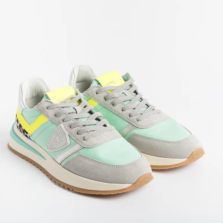 Philippe Model Paris Sneakers*Philippe Model - Sneakers Tyld Ap02 - Tropez 2.1 - Pop Green Animalier