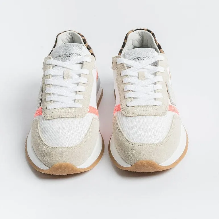 Philippe Model Paris Sneakers*Philippe Model - Sneakers Tyld Gp07 - Tropez 2.1 - Glitter Pop Coral