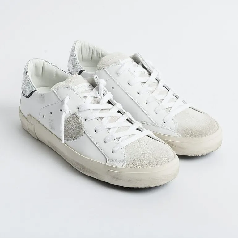Philippe Model Paris Sneakers*Philippe Model - Sneakers Prld Vpg1 - Parisx - Silver Reptile Print
