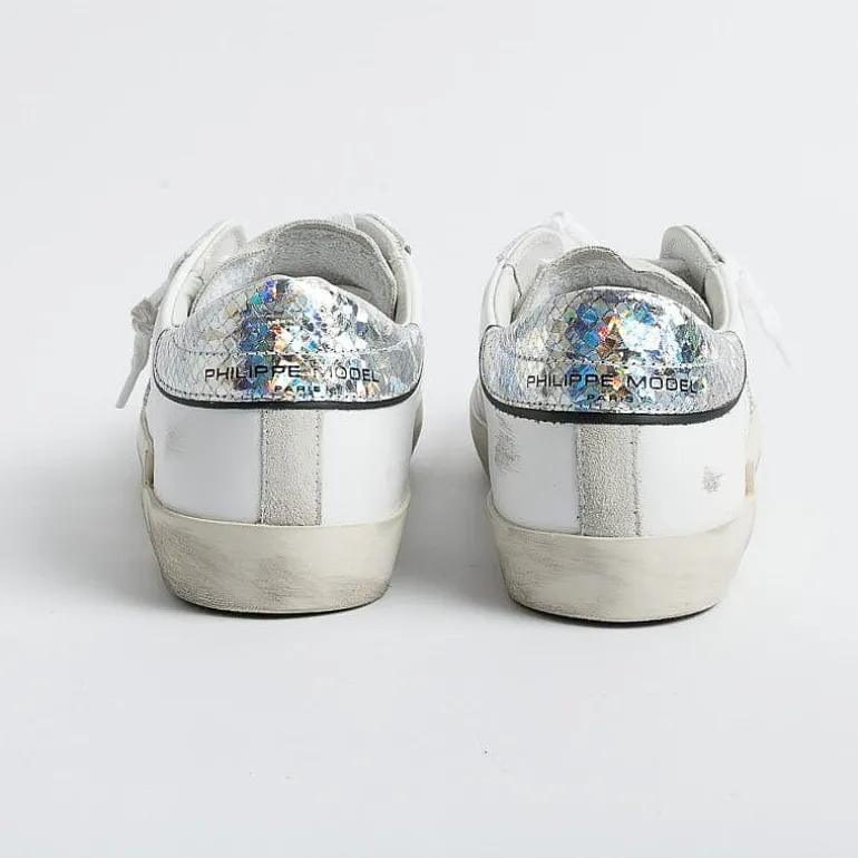Philippe Model Paris Sneakers*Philippe Model - Sneakers Prld Vpg1 - Parisx - Silver Reptile Print