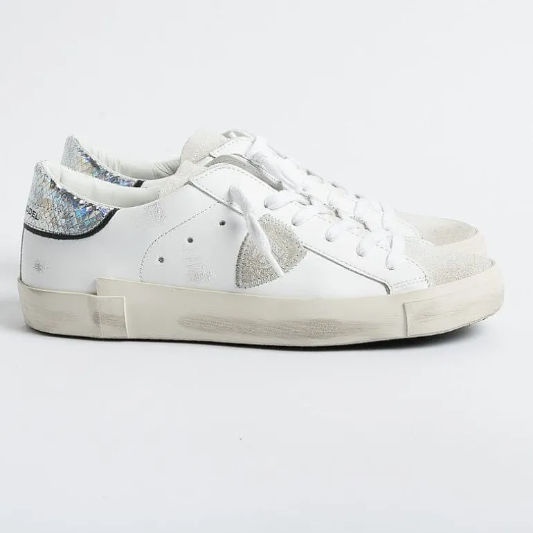 Philippe Model Paris Sneakers*Philippe Model - Sneakers Prld Vpg1 - Parisx - Silver Reptile Print