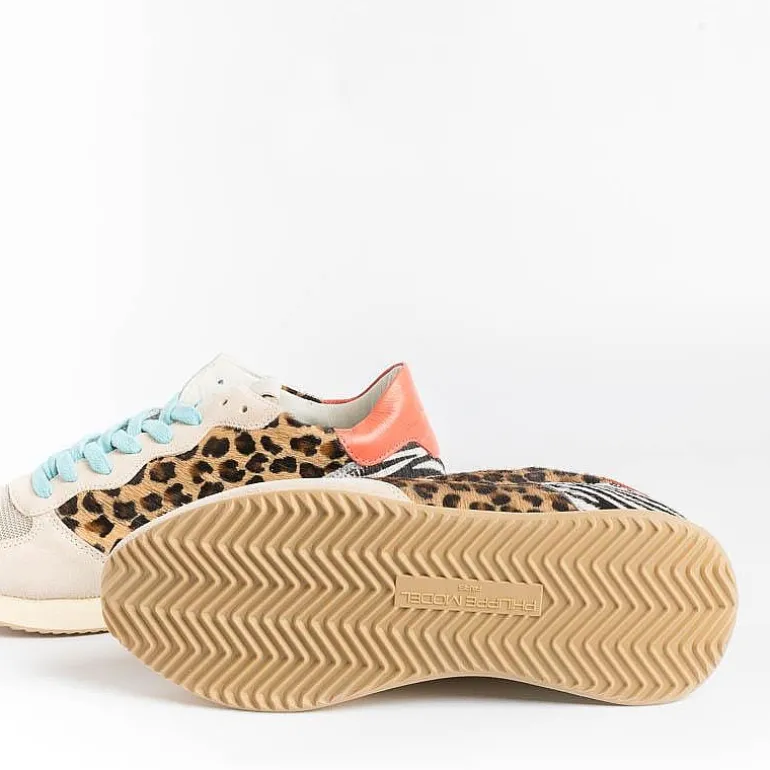 Philippe Model Paris Sneakers*Philippe Model - Sneakers Tzld An10 - Tropez - Pop Animal Orange