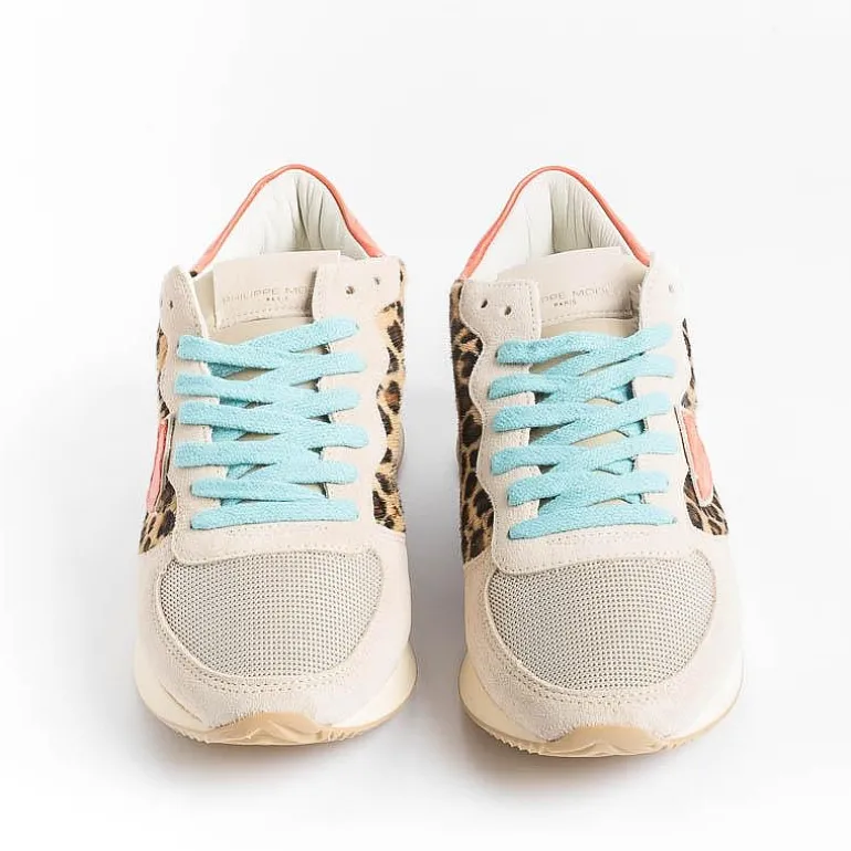 Philippe Model Paris Sneakers*Philippe Model - Sneakers Tzld An10 - Tropez - Pop Animal Orange