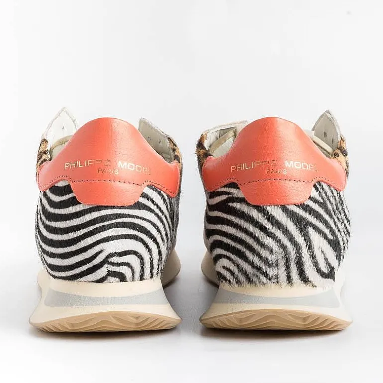 Philippe Model Paris Sneakers*Philippe Model - Sneakers Tzld An10 - Tropez - Pop Animal Orange
