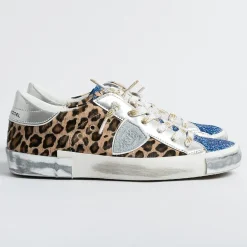 Philippe Model Paris Sneakers*Philippe Model - Sneakers Prld Lg01 - Parisx - Leopard Bluette