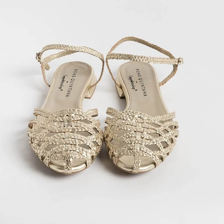 PONS QUINTANA Low Sandals* - Flat Sandals Elba 10308 - Platinum