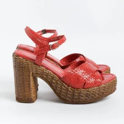 PONS QUINTANA Sandals With Heel* - Sandals With Heels - Cannes - 10426 - Red
