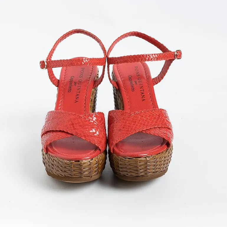 PONS QUINTANA Sandals With Heel* - Sandals With Heels - Cannes - 10426 - Red