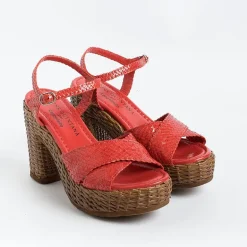 PONS QUINTANA Sandals With Heel* - Sandals With Heels - Cannes - 10426 - Red