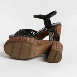 PONS QUINTANA Sandals With Heel* - Sandals With Heels - Cannes - 10425 - Black