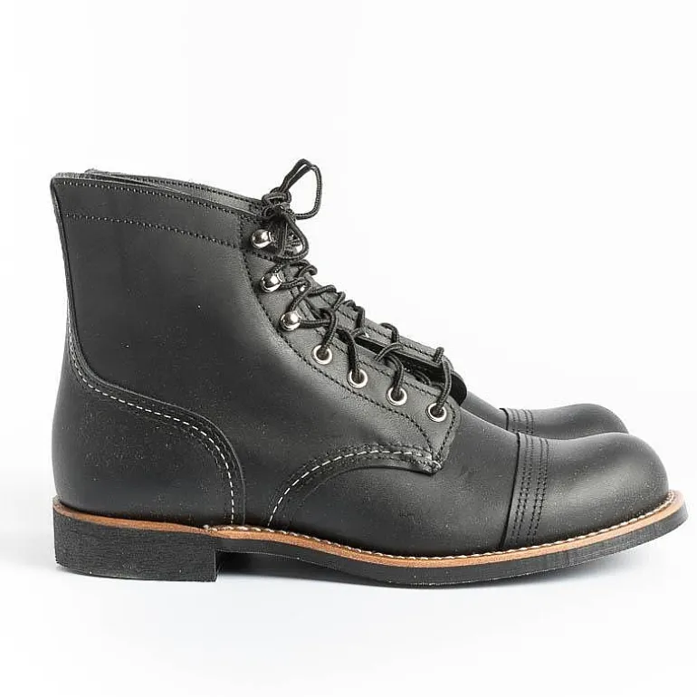 Red Wing Shoes Combat Boots*Red Wing - Polish 8084 - Iron Ranger - Black
