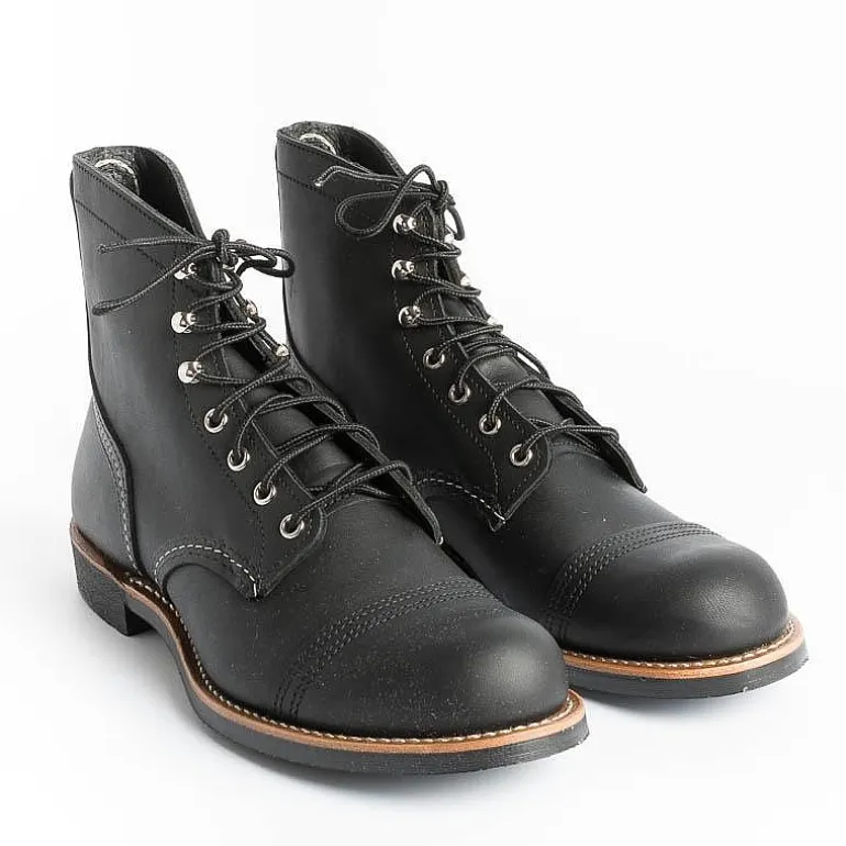 Red Wing Shoes Combat Boots*Red Wing - Polish 8084 - Iron Ranger - Black