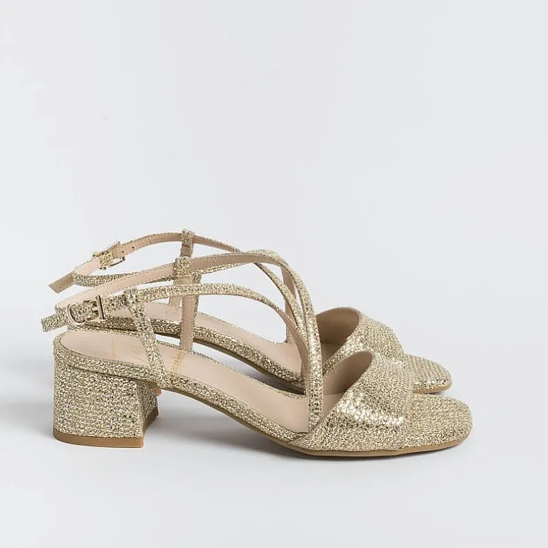 Roberto Festa Sandals With Heel*Roberto Festival - Sandals With Heels Macy - Gold Fabric