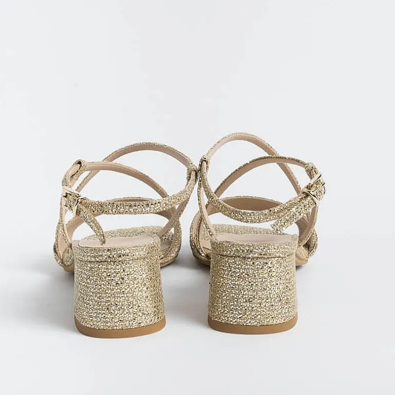 Roberto Festa Sandals With Heel*Roberto Festival - Sandals With Heels Macy - Gold Fabric
