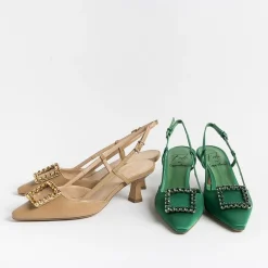 Roberto Festa Ceremony - Shoes And Clutches*Roberto Festival - Sling Back - Stefi - Silk Ivy
