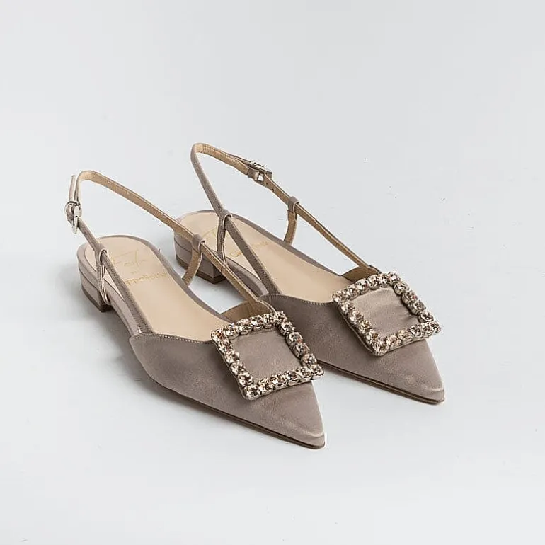 Roberto Festa Slingbacks*Roberto Festival - Sling Back - Lavender Model - Taupe Silk