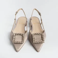 Roberto Festa Slingbacks*Roberto Festival - Sling Back - Lavender Model - Taupe Silk