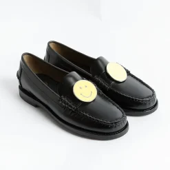 Sebago Loafers* - Moccasin Dan - 72112 - Charms - Black Smile