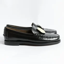 Sebago Loafers* - Moccasin Dan - 72112 - Charms - Black Smile