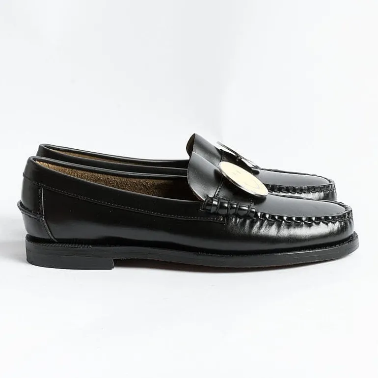 Sebago Loafers* - Moccasin Dan - 72112 - Charms - Black Smile
