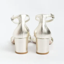 SERGIO LEVANTESI Ceremony - Shoes And Clutches* - Sandals With Heels - Easy - Platinum Laminate