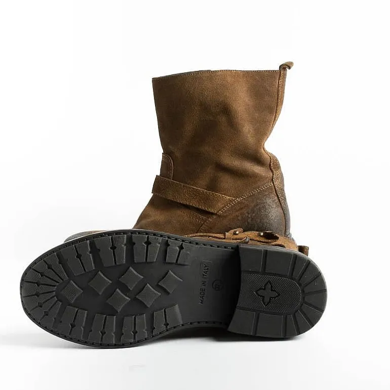 Strategia Ankle Boots* - Biker Boot A4633 - Gringo - Wash Leather