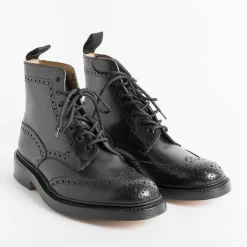 Tricker's Combat Boots* - Combat Boot - Black Stow - Leather Bottom