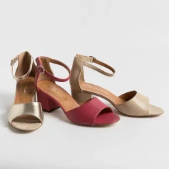 Via Roma 15 Sandals With Heel* - Sandals With Heels - 3065 - Nappa Strawberry